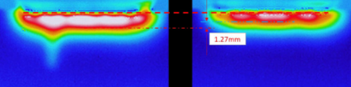 Bloom 6 thermography comparison showing heat depth